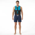 HANA Neo Vest 50 N life jacket, Blue – front view, worn by a man