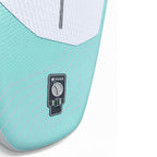 HANA California 2026 inflatable paddle board in Mint – tail and inflation valve