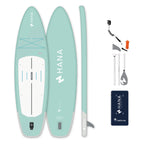 Paddle gonflable HANA California 2026 10’2 coloris Mint – pack complet avec pagaie, pompe, leash et sac