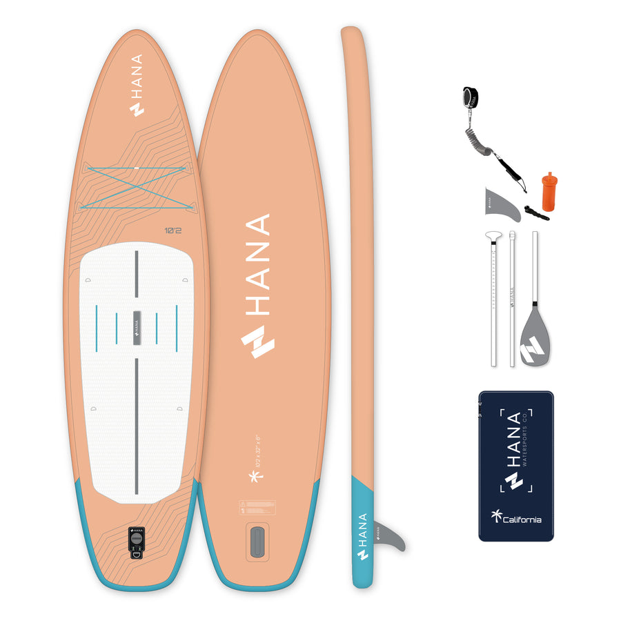 Paddle gonflable HANA California 2026 10’2 | Pack complet – Pêche