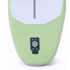 HANA California 2026 inflatable paddle board in Olive – tail and inflation valve