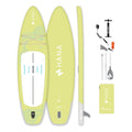 Aufblasbares SUP-Board HANA California 10’2 in Lemon – Komplettset mit Paddel, Pumpe, Leash und Tasche