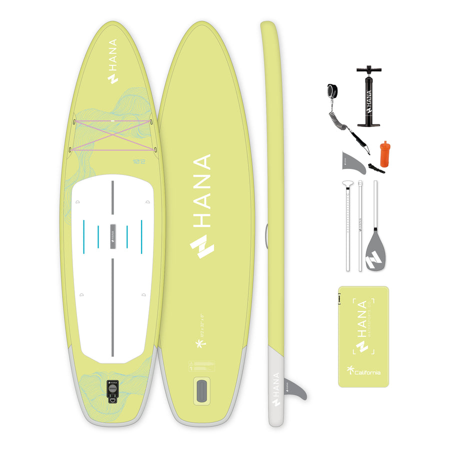 Paddle gonflable HANA California 2027 10’2 | Pack complet – Lemon