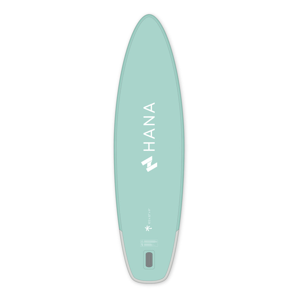 Paddle gonflable HANA California 10’2 coloris Mint – planche vue de dessous