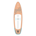 HANA California 10’2 inflatable paddle board in Peach – board top view