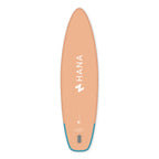 HANA California 10’2 inflatable paddle board in Peach – board bottom view