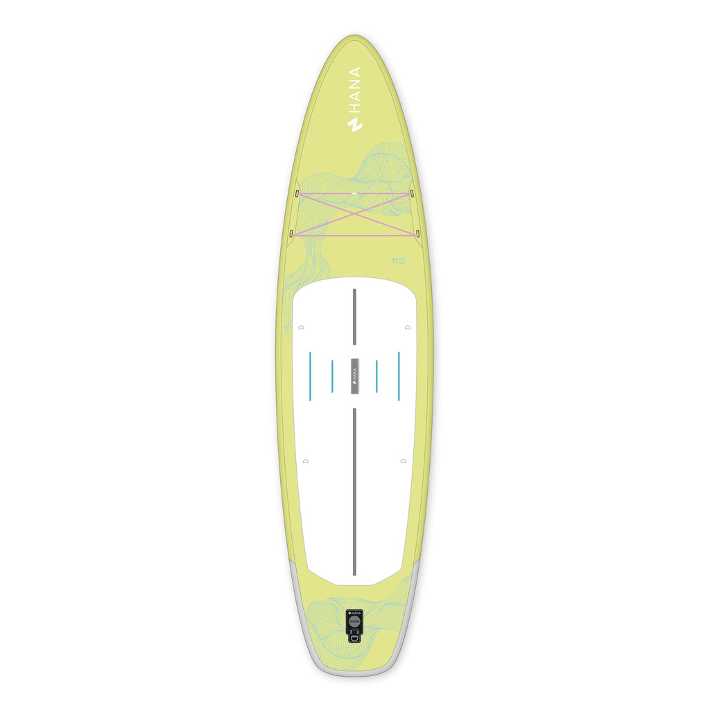 Paddle gonflable HANA California 11’2 coloris Lemon – planche vue de dessus