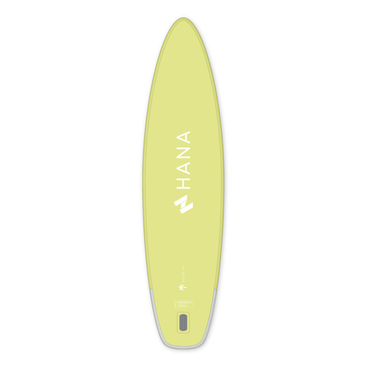 Paddle gonflable HANA California 11’2 coloris Lemon – planche vue de dessous