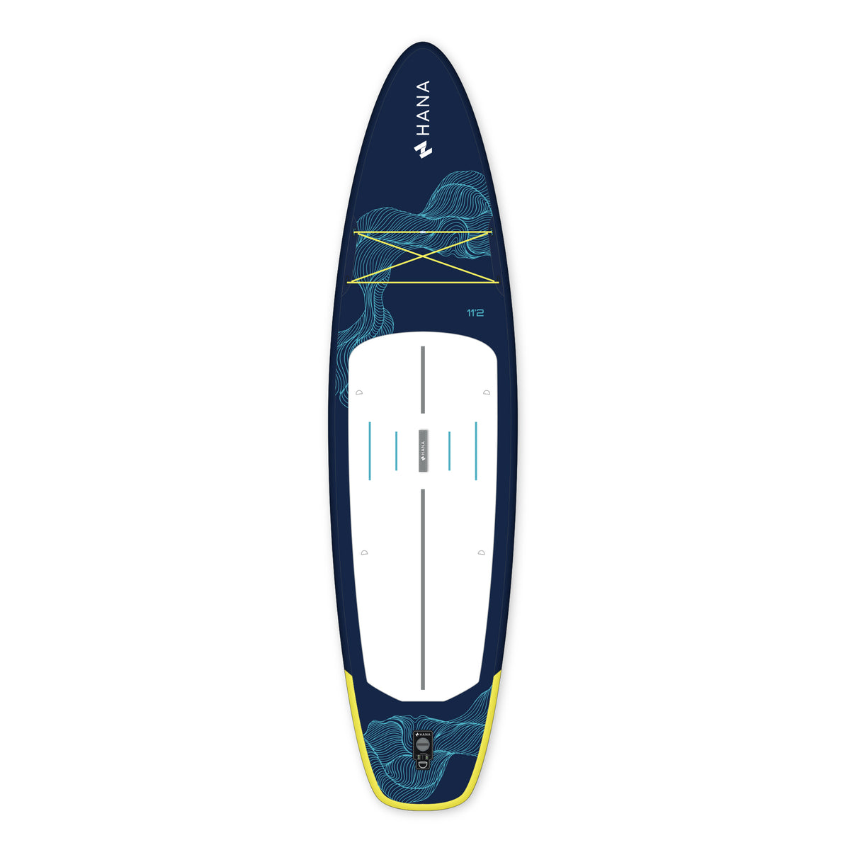 HANA California 11’2 inflatable paddle board in Navy – board top view