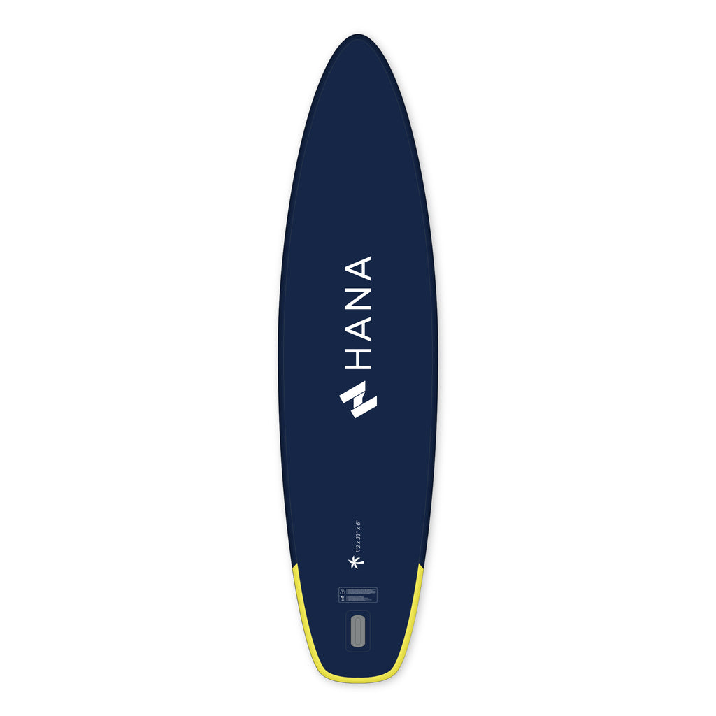 Paddle gonflable HANA California 11’2 coloris Navy – planche vue de dessous