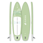 Paddle gonflable HANA California 11’2 coloris Olive – planche vue de dessus, de dessous et de profil