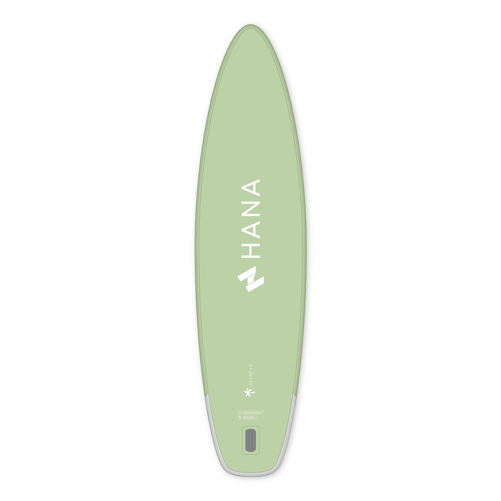 Paddle gonflable HANA California 11’2 coloris Olive – planche vue de dessous
