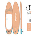 Paddle gonflable HANA California 11’2 coloris Pêche – pack complet avec pagaie, pompe, leash et sac