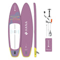 HANA California 11’2 inflatable paddle board in Purple – complete package with paddle, pump, leash and bag