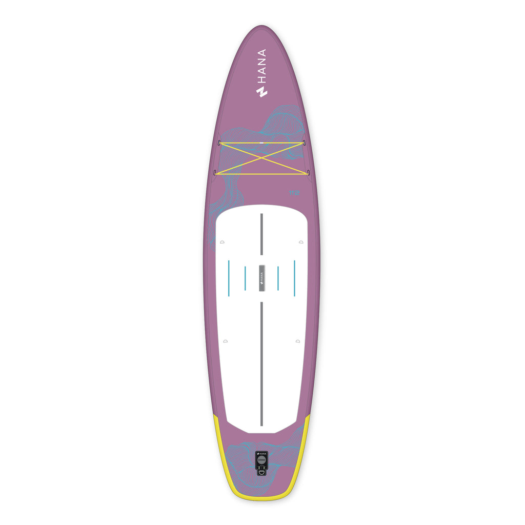 HANA California 11’2 inflatable paddle board in Purple – board top view