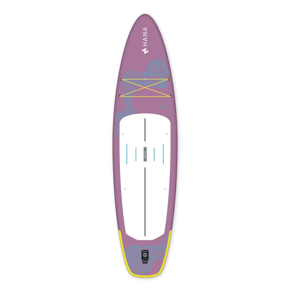 HANA California 11’2 inflatable paddle board in Purple – board top view