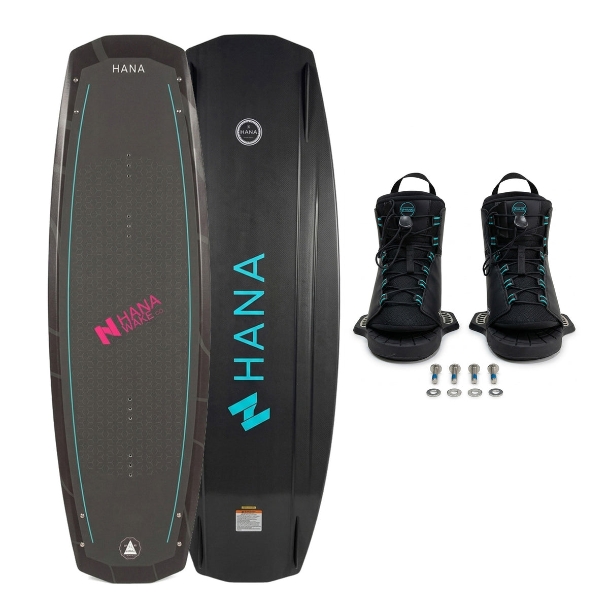 HANA Carver wakeboard pack: board, pair of bindings and M6 hardware