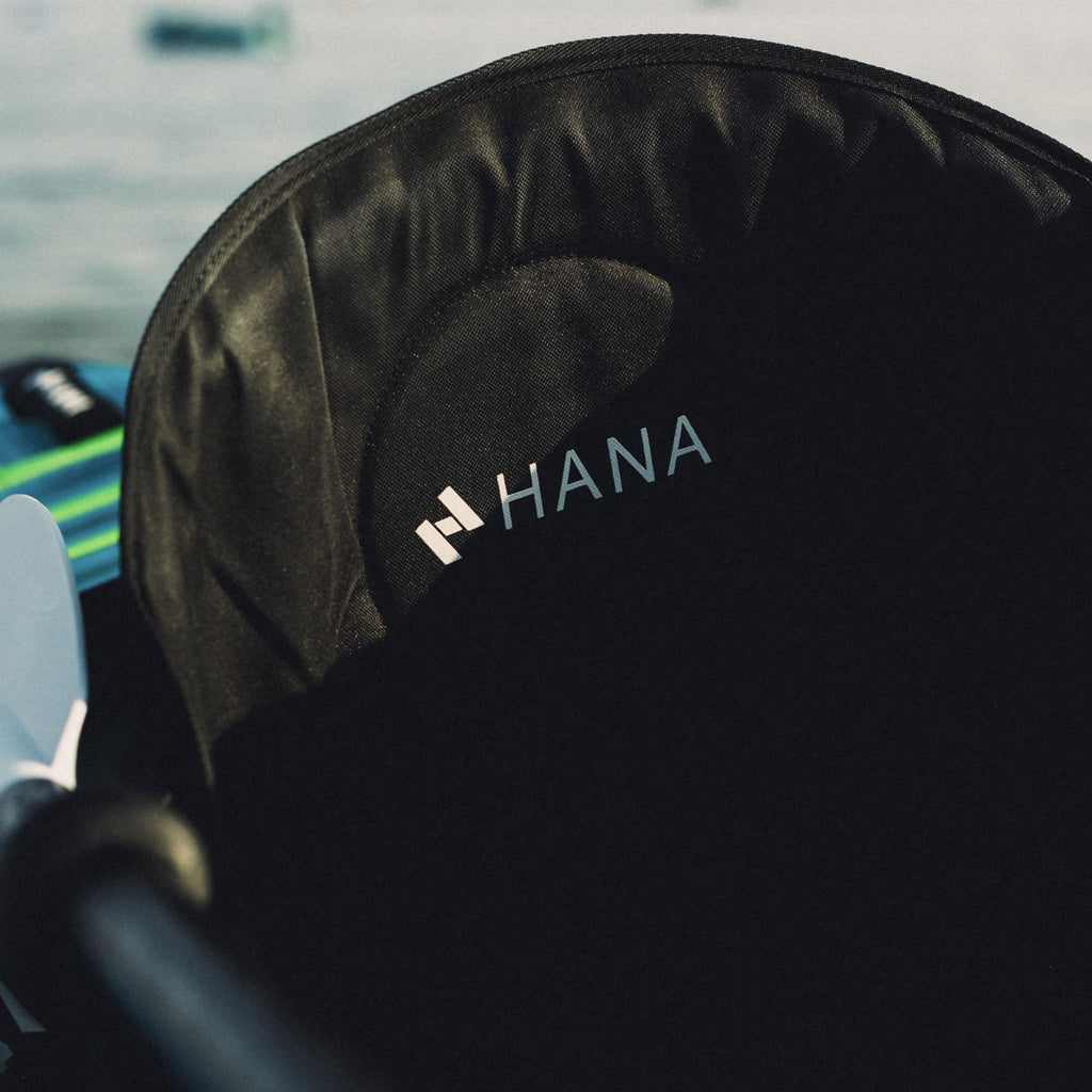 Blue HANA Cruiser 1/2P inflatable kayak – HANA seat backrest detail