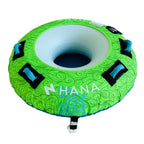 Bouée tractée HANA Fishburger – vue de trois quarts avec le point d’accroche
