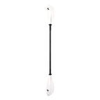 Pagaie double kayak HANA 4 parties 210 cm noire à pales blanches – vue d’ensemble montée