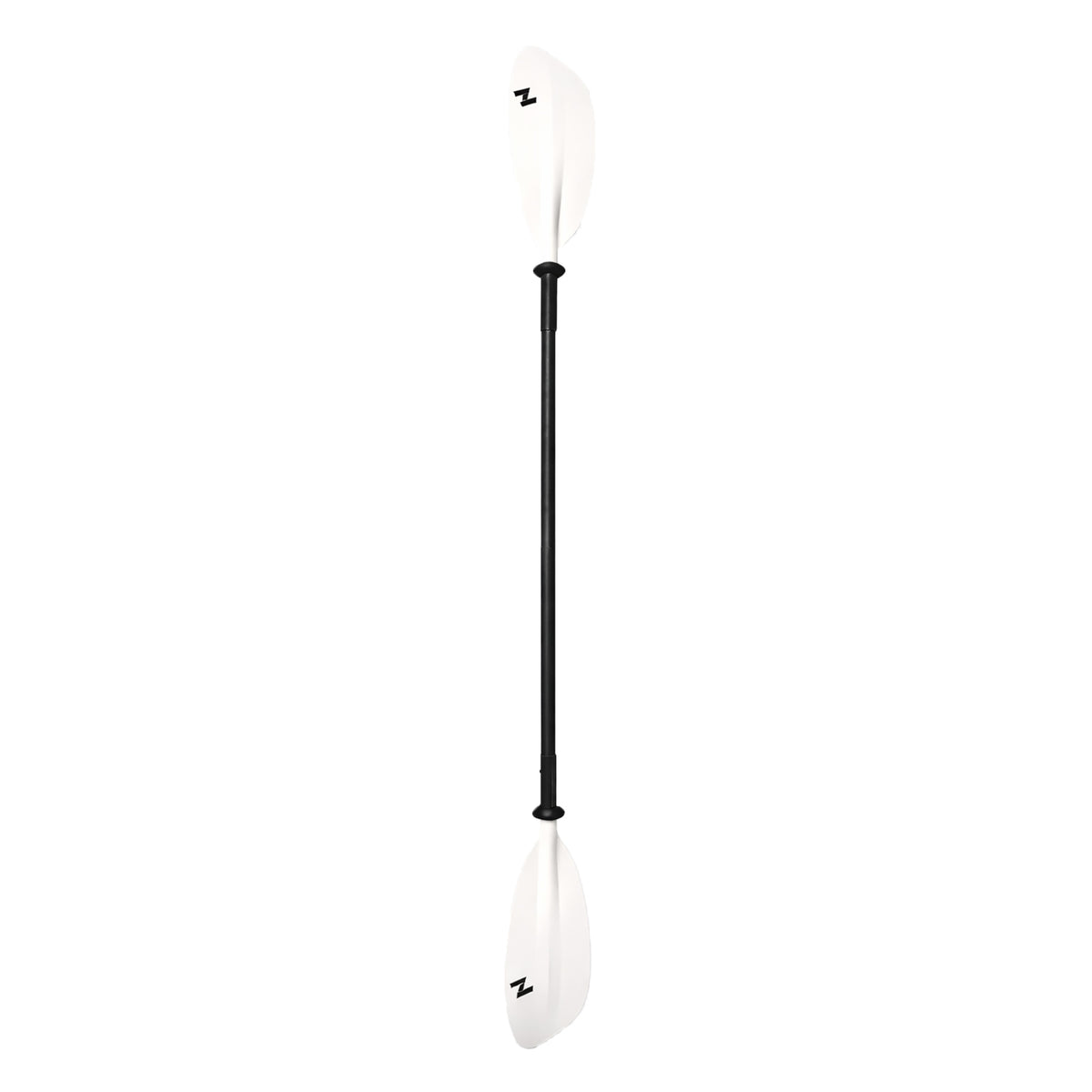 Pagaie double kayak HANA 4 parties 210 cm noire à pales blanches – vue d’ensemble montée