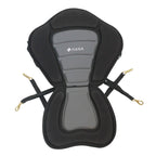 HANA Premium black kayak seat with backrest and its 4 snap hooks