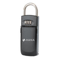 Boîte à clé cadenas à code HANA noire – molettes à 4 chiffres et anse en acier