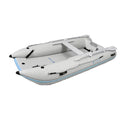 HANA Manta 249 inflatable tender – three-quarter view with oars