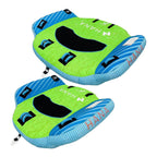 HANA Marlin 2- and 3-rider towable tubes – three-quarter view of both sizes