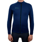 HANA Maui Jacket 2 mm neoprene top in Navy – close-up of the chest and front zip