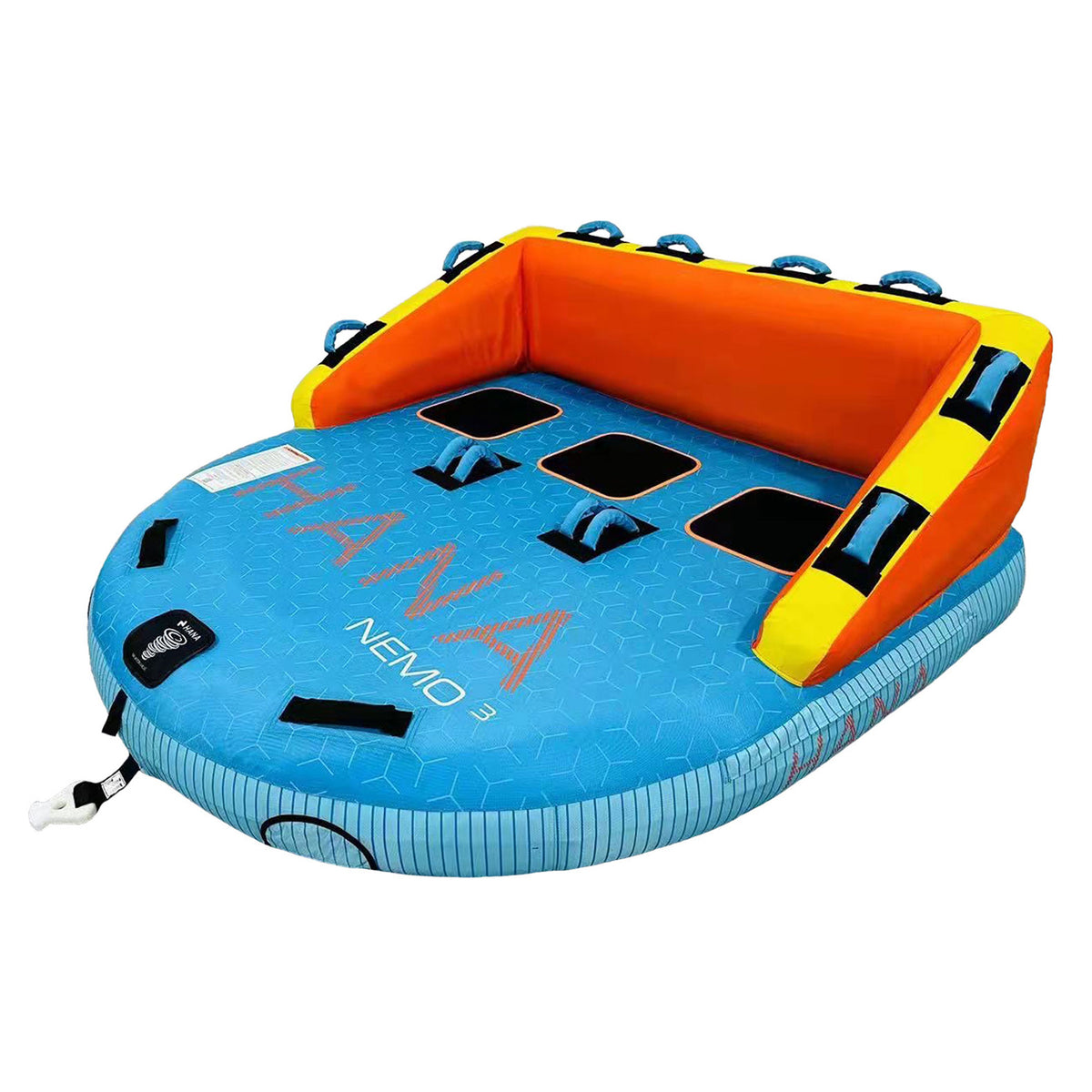 HANA Nemo 3-rider towable tube – three-quarter view