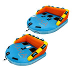 HANA Nemo 2- and 3-rider towable tubes – three-quarter view of both sizes