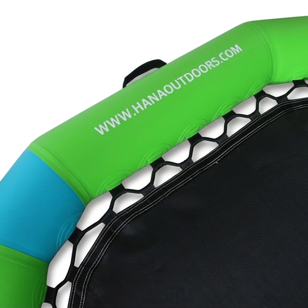 HANA PartyPool inflatable hammock, green – detail of the tube and net