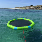 HANA PartyPool inflatable hammock, green – moored at sea