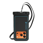 HANA black floating waterproof pouch, back view