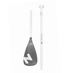 White HANA Premium adjustable SUP paddle, taken apart