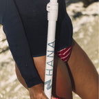 Detail of the white HANA Premium SUP paddle shaft