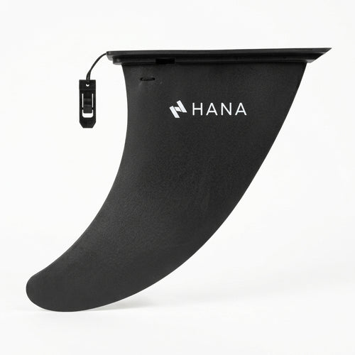 Aileron à clavette 9" HANA noir, avec sa clavette reliée par un cordon