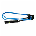 Blue HANA Premium surf leash, straight cord and ankle cuff