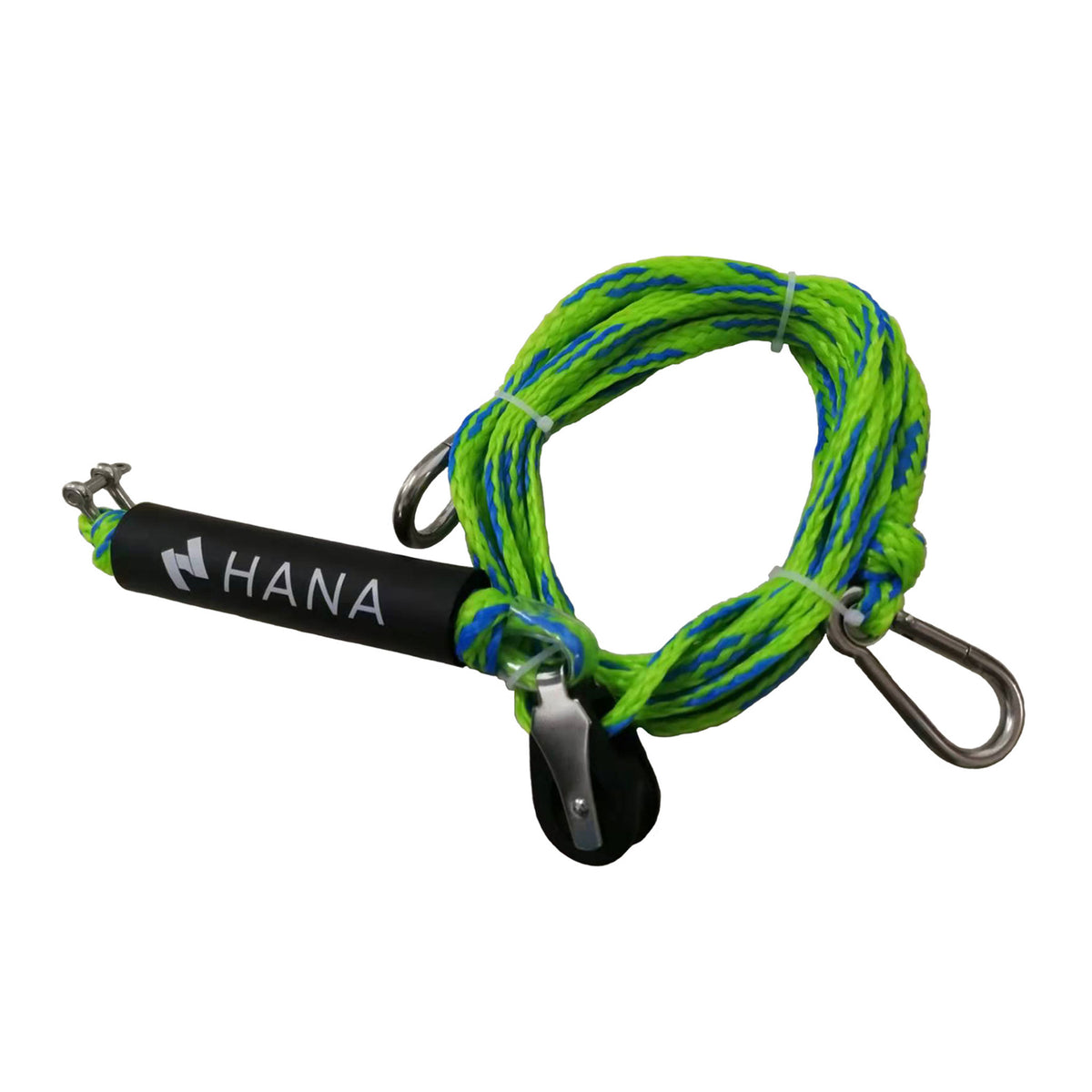 V de traction HANA avec poulie, vert, avec ses mousquetons