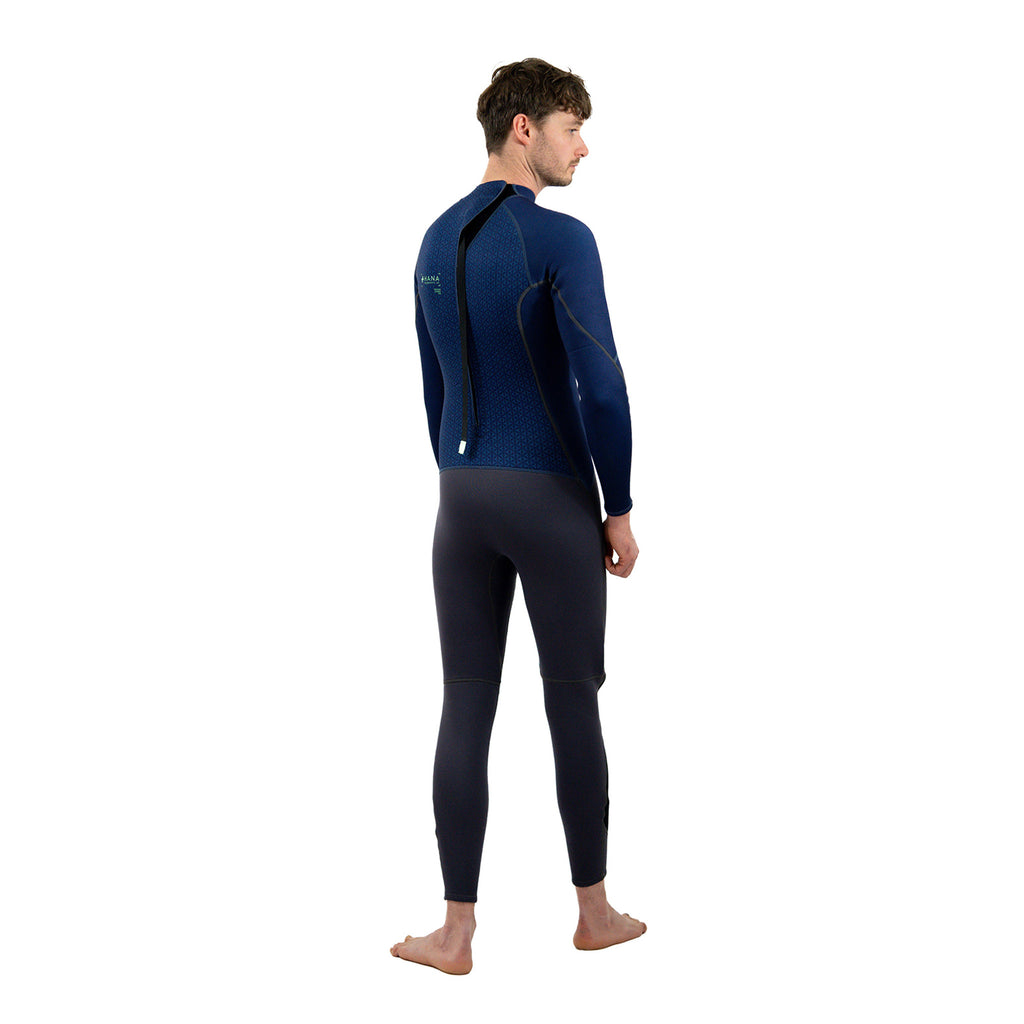 Combinaison néoprène HANA Waimea intégrale homme 3/2 mm coloris Navy – vue de dos