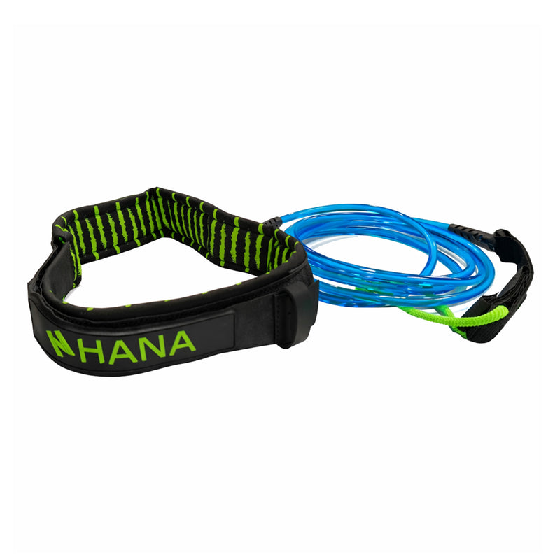 HANA Premium wingfoil waist leash, neoprene belt and blue cord