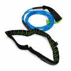 HANA Premium wingfoil waist leash laid out, belt and straight 7' cord