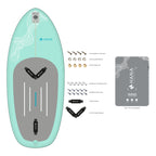Planche de wingfoil HANA Premium 5'8 avec footstraps, visserie, sac à dos et kit de réparation