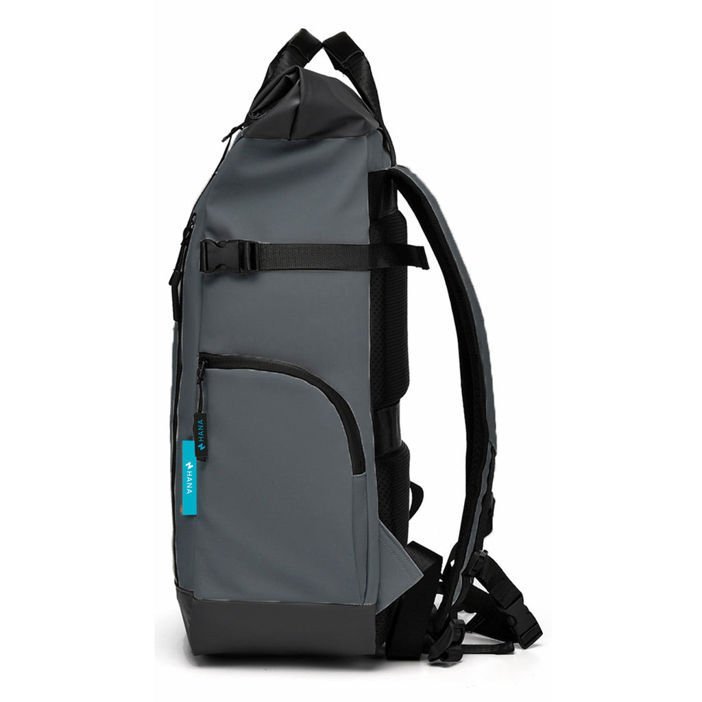 HANA XPlorer 25L backpack in Dark Grey, side view