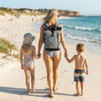 Woman and children out walking with the HANA XPlorer 25L backpack in Dark Grey